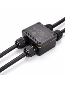 Scatola di giunzione impermeabile IP68 connettore stagno a 4 vie con morsettiera da esterno per cavi elettrici da giardino