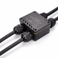 Scatola di giunzione impermeabile IP68 connettore stagno a 4 vie con morsettiera da esterno per cavi elettrici da giardino