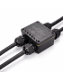 Scatola di giunzione impermeabile IP68 connettore stagno a 4 vie con morsettiera da esterno per cavi elettrici da giardino