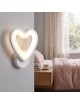 Applique da parete led cuore bianco lampada design moderno luce per cameretta bambini camera bambina