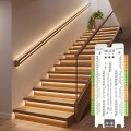 Centralina luci scale con sensore di movimento controller automatico 32 Canali a Cascata per strisce LED 4 Velocità DC 12V-24V