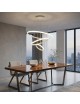Lampadario sospeso led 100w 3 cerchi pendente cerchio rotondo con anelli bianco design moderno per camera salotto