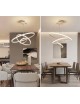Lampadario sospeso led 100w 3 cerchi pendente cerchio rotondo con anelli bianco design moderno per camera salotto