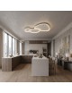 Plafoniera LED da soffitto moderna 100W lampadario ad anelli ovali Bianco lampada luminosa per soggiorno camera da Letto