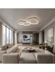 Plafoniera LED da soffitto moderna 100W lampadario ad anelli ovali Bianco lampada luminosa per soggiorno camera da Letto