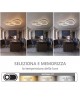 Plafoniera LED da soffitto moderna 100W lampadario ad anelli ovali Bianco lampada luminosa per soggiorno camera da Letto
