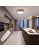 Plafoniera LED da soffitto moderna 30W con telecomando lampadario rotondo marrone lampada luce per soggiorno camera da Letto 