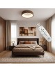 Plafoniera LED da soffitto moderna 30W con telecomando lampadario rotondo marrone lampada luce per soggiorno camera da Letto 