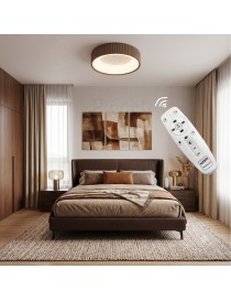 Plafoniera LED da soffitto moderna 30W con telecomando lampadario rotondo marrone lampada luce per soggiorno camera da Letto 
