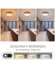 Plafoniera LED da soffitto moderna 30W con telecomando lampadario rotondo marrone lampada luce per soggiorno camera da Letto 