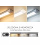 Plafoniera led 30w 3T 60 cm lineare barra luminosa sottopensile luce bianca fredda naturale