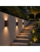 Applique da esterno GU10 rettangolare luce su e giù lampada segnapasso da parete moderna per giardino balcone