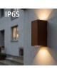 Applique da esterno GU10 rettangolare luce su e giù lampada segnapasso da parete moderna per giardino balcone