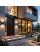 Applique da esterno GU10 rettangolare luce su e giù lampada segnapasso da parete moderna per giardino balcone