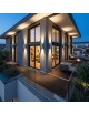 Applique da esterno GU10 rettangolare luce su e giù lampada segnapasso da parete moderna per giardino balcone