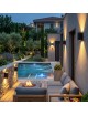 Applique da esterno GU10 rettangolare luce su e giù lampada segnapasso da parete moderna per giardino balcone