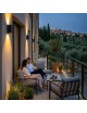 Applique da esterno GU10 rettangolare luce su e giù lampada segnapasso da parete moderna per giardino balcone