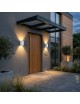 Applique da esterno GU10 rettangolare luce su e giù lampada segnapasso da parete moderna per giardino balcone
