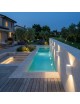 Applique da esterno GU10 rettangolare luce su e giù lampada segnapasso da parete moderna per giardino balcone