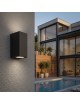 Applique da esterno GU10 rettangolare luce su e giù lampada segnapasso da parete moderna per giardino balcone