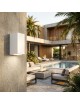 Applique da esterno GU10 rettangolare luce su e giù lampada segnapasso da parete moderna per giardino balcone