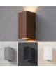 Applique da esterno GU10 rettangolare luce su e giù lampada segnapasso da parete moderna per giardino balcone