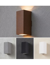 Applique da esterno GU10 rettangolare luce su e giù lampada segnapasso da parete moderna per giardino balcone