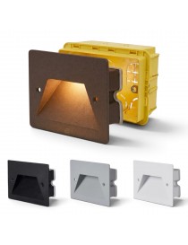 Segnapasso led incasso 3W per cassetta scatola 503 220V applique luce per esterno lampada parete
