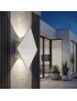 Applique led da parete 10w luce sopra sotto forma geometrica quadrato bianco design moderno per esterno interno