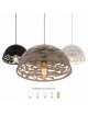 Lampadario a sospesione a campana cupola attacco E27 in metallo design moderno indutry nero bianco tortora sabbia