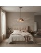 Lampadario a sospesione a campana cupola attacco E27 in metallo design moderno indutry nero bianco tortora sabbia