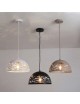 Lampadario a sospesione a campana cupola attacco E27 in metallo design moderno indutry nero bianco tortora sabbia