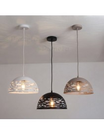 Lampadario a sospesione a campana cupola attacco E27 in metallo design moderno indutry nero bianco tortora sabbia