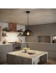 Lampadario a sospesione a campana cupola attacco E27 in metallo design moderno indutry nero bianco tortora sabbia