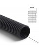 Tubo corrugato nero diametro da 16 20 25 32 mm con tirafilo pieghevole autoestinguente flessibile per impianti cavi elettrici
