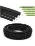 Tubo corrugato nero diametro da 16 20 25 32 mm con tirafilo pieghevole autoestinguente flessibile per impianti cavi elettrici