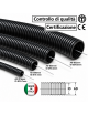 Tubo corrugato nero diametro da 16 20 25 32 mm con tirafilo pieghevole autoestinguente flessibile per impianti cavi elettrici