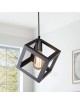 Lampadario a sospensione cubo E27 pendente cubico design moderno portalampada geometrico in metallo bianco nero tortora 