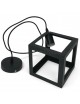 Lampadario a sospensione cubo E27 pendente cubico design moderno portalampada geometrico in metallo bianco nero tortora 