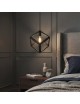 Lampadario a sospensione cubo E27 pendente cubico design moderno portalampada geometrico in metallo bianco nero tortora 