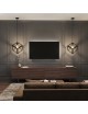 Lampadario a sospensione cubo E27 pendente cubico design moderno portalampada geometrico in metallo bianco nero tortora 