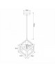 Lampadario a sospensione cubo E27 pendente cubico design moderno portalampada geometrico in metallo bianco nero tortora 