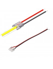 Connettore a clip 8mm 2 pin con cavo flessibile per collegare strip led COB monocolore al trasformatore