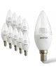 X10 lampadina led 5w E14 oliva trasparente attacco piccolo luce bianco 6500K