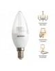 X10 lampadina led 5w E14 oliva trasparente attacco piccolo luce bianco 6500K