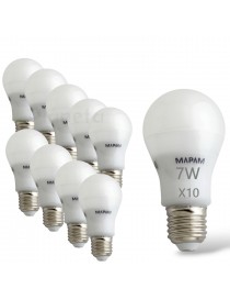 X10 lampadina led E27 bulbo A55 7W luce bianca naturale calda Mapam