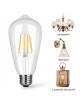 Lampadina led filamento vintage 6w attacco grande E27 trasparente luce calda fredda bianca a basso consumo