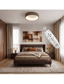 Plafoniera LED da soffitto moderna 30W con telecomando lampadario rotondo tortora lampada luce per soggiorno camera da Letto 