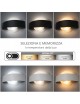 Applique LED da parete 8W con cerchio nero bianco lampada moderno per camera soggiorno bagno