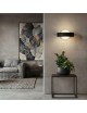 Applique LED da parete 8W con cerchio nero bianco lampada moderno per camera soggiorno bagno